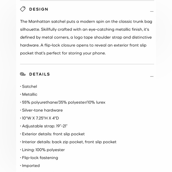 Michael Kors Medium Metallic Satchel - Picture 4 of 7